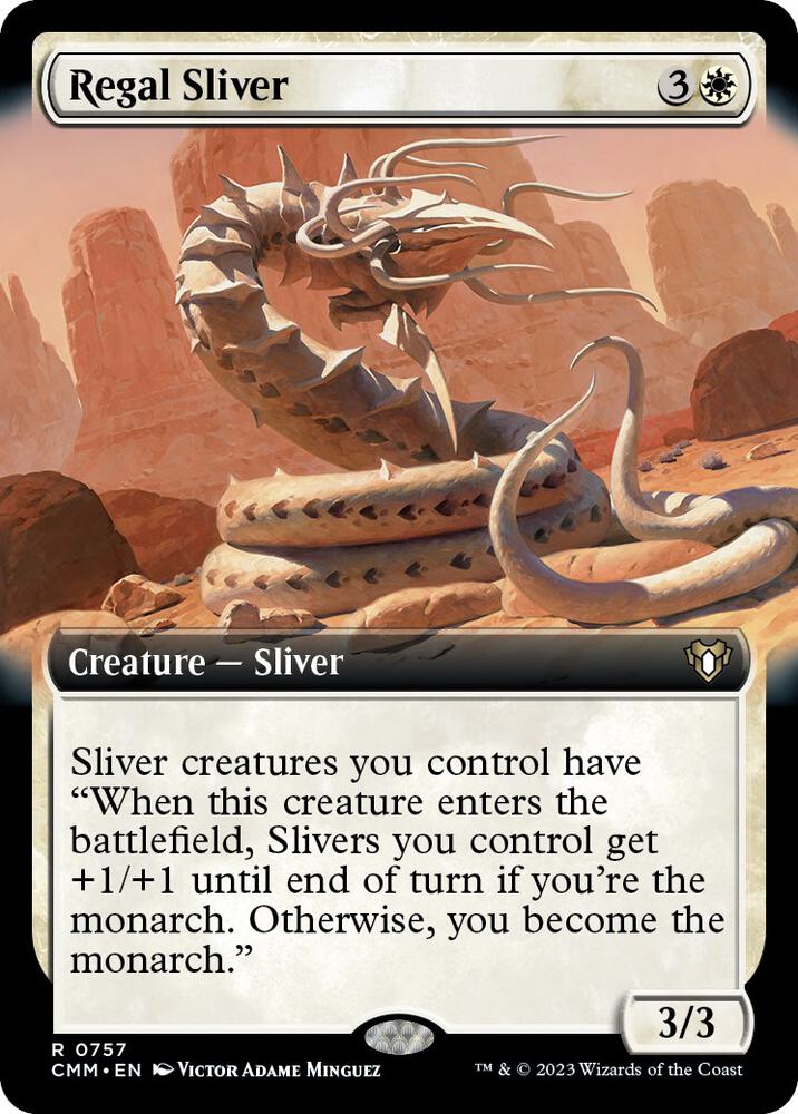 Regal Sliver (Extended Art) [Commander Masters] 757