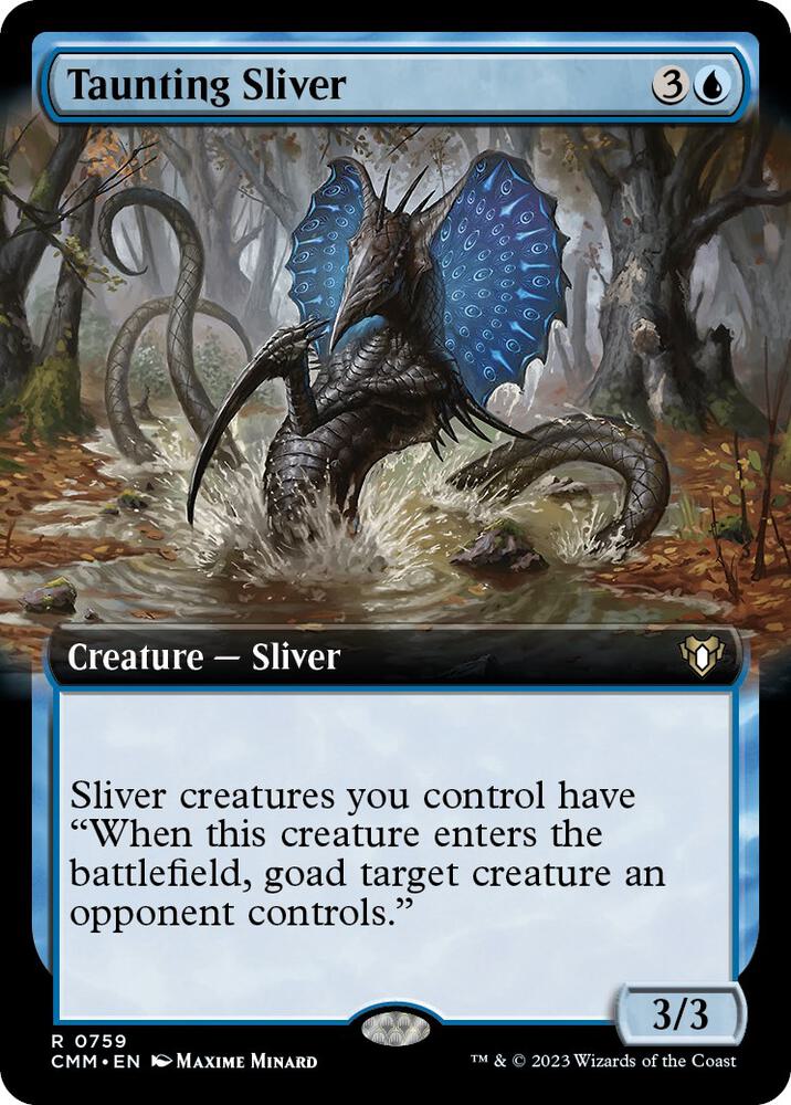 Taunting Sliver (Extended Art) [Commander Masters] 759