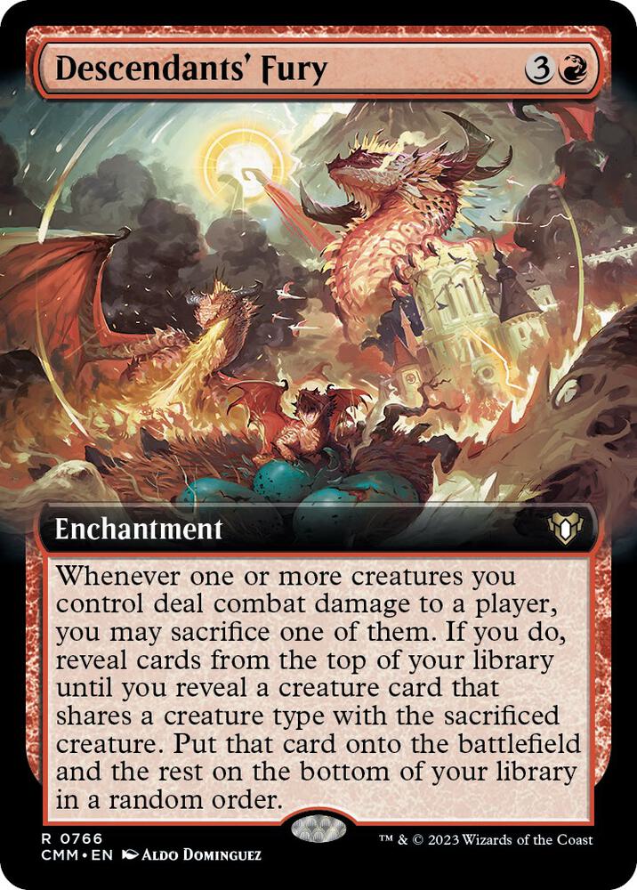 Descendants' Fury (Extended Art) [Commander Masters] 766