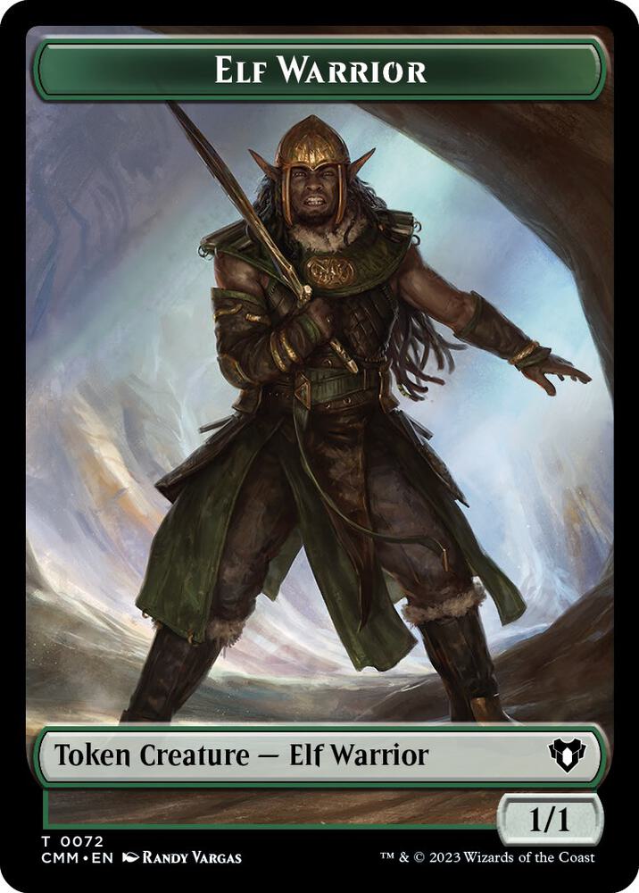 Elf Warrior // Cleric Double-Sided Token [Commander Masters] 72 // 62
