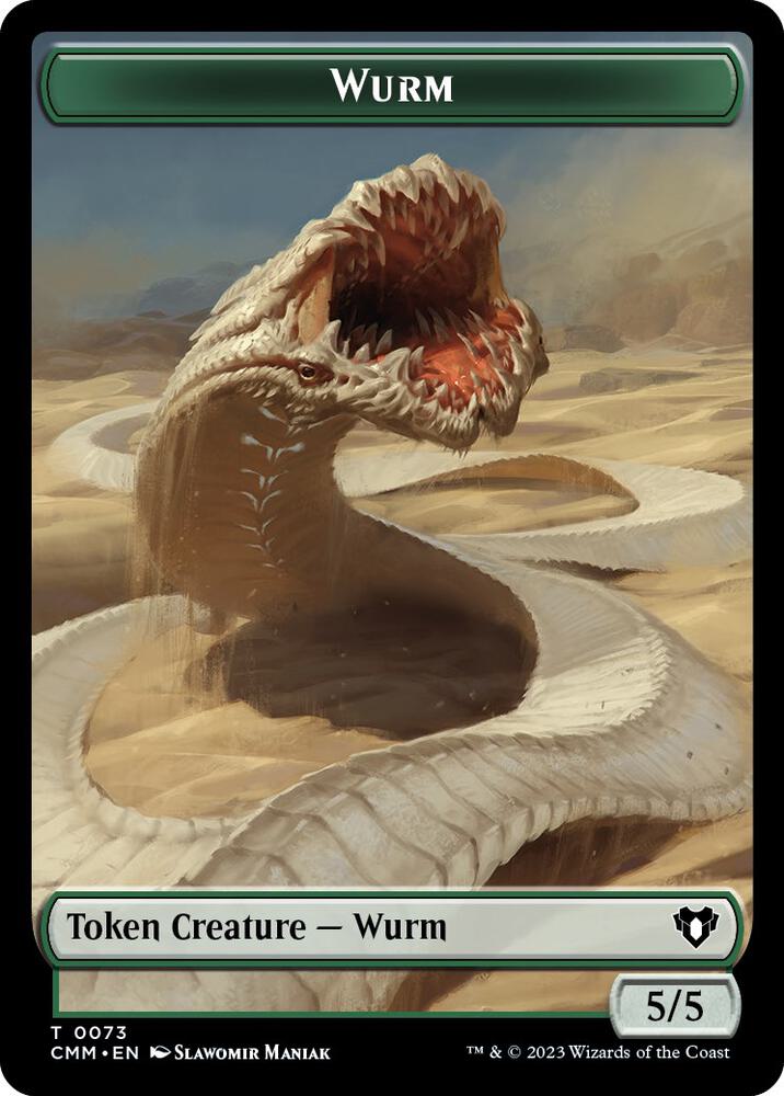 Wurm // Spider Double-Sided Token [Commander Masters] 73 // 36