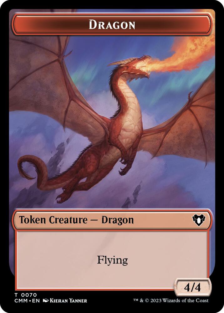 Dragon // Kor Ally Double-Sided Token [Commander Masters] 70 // 64