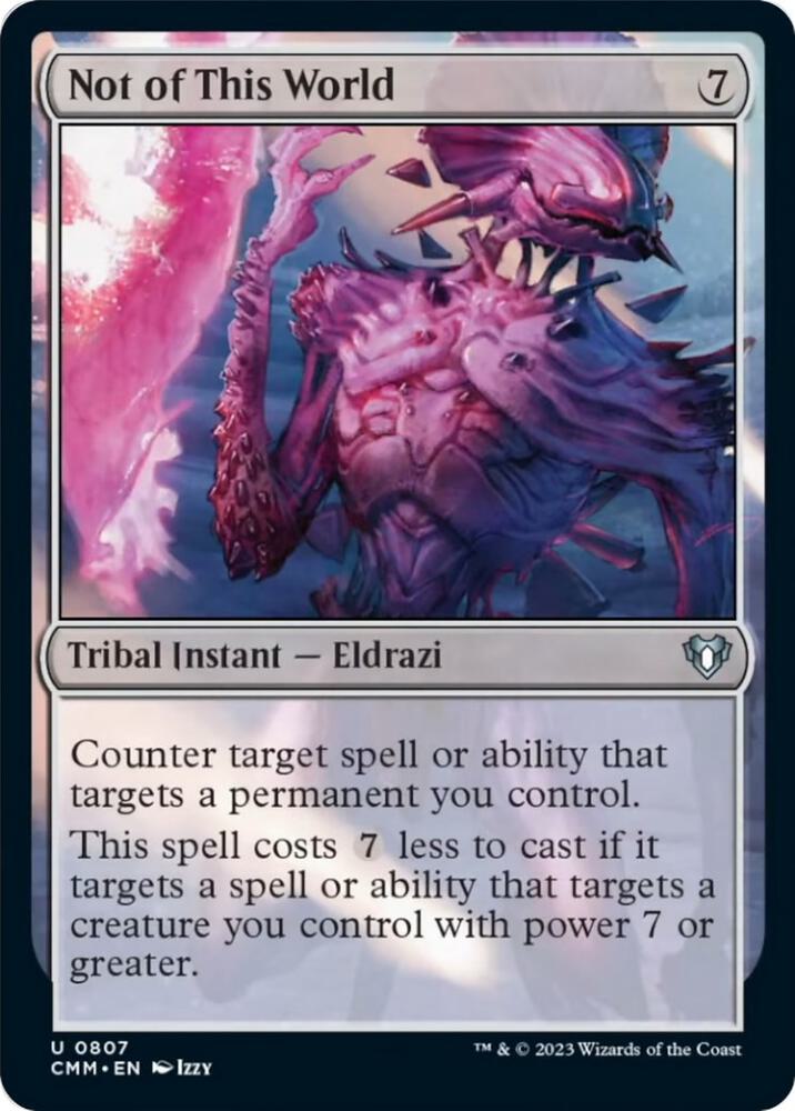 Not of This World [Commander Masters] 807