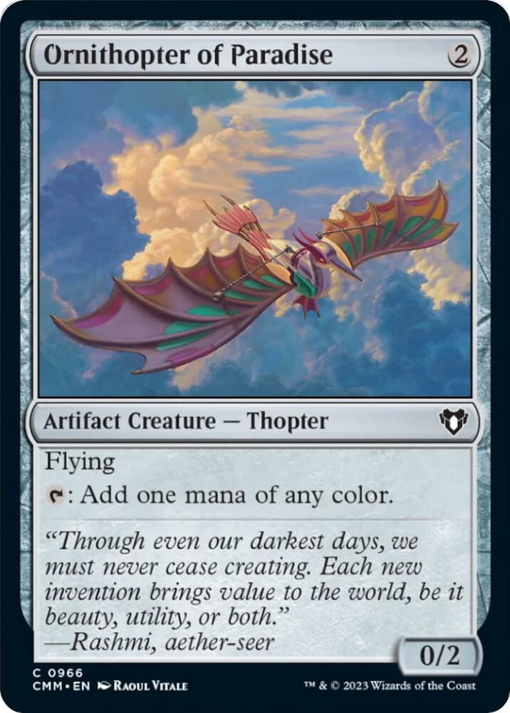 Ornithopter of Paradise [Commander Masters] 966