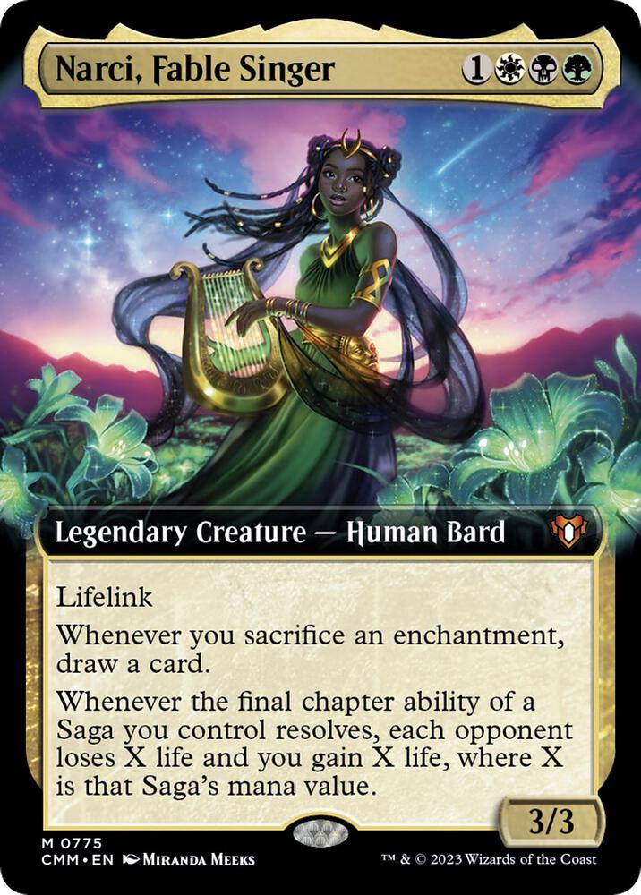 Narci, Fable Singer (Extended Art) [Commander Masters] 775