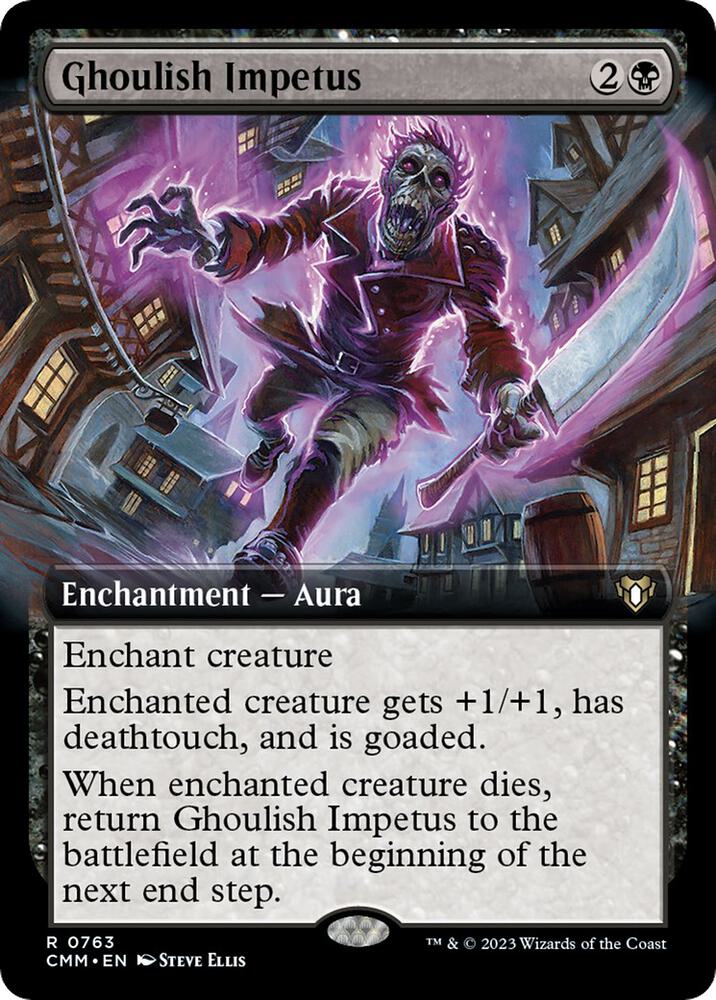 Ghoulish Impetus (Extended Art) [Commander Masters] 763