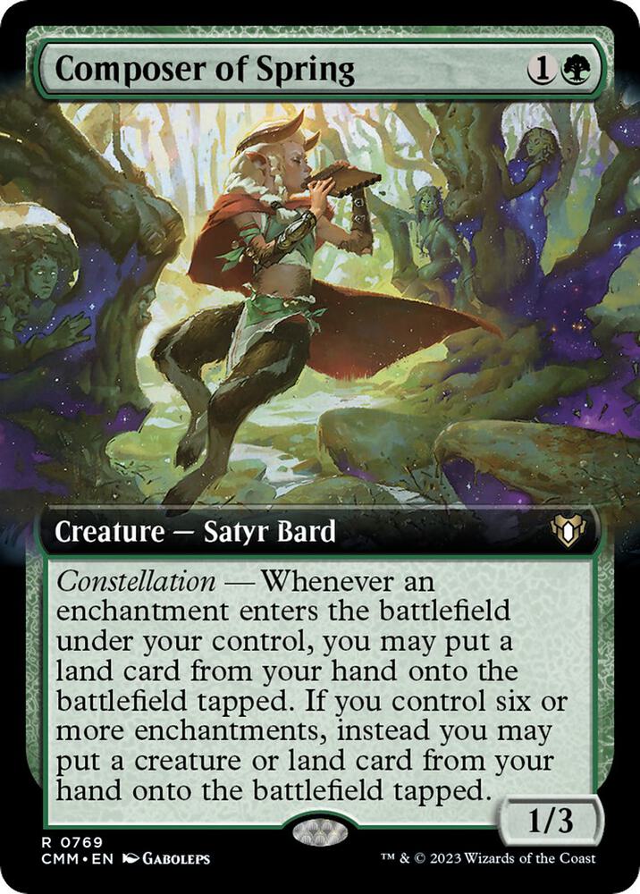 Composer of Spring (Extended Art) [Commander Masters] 769