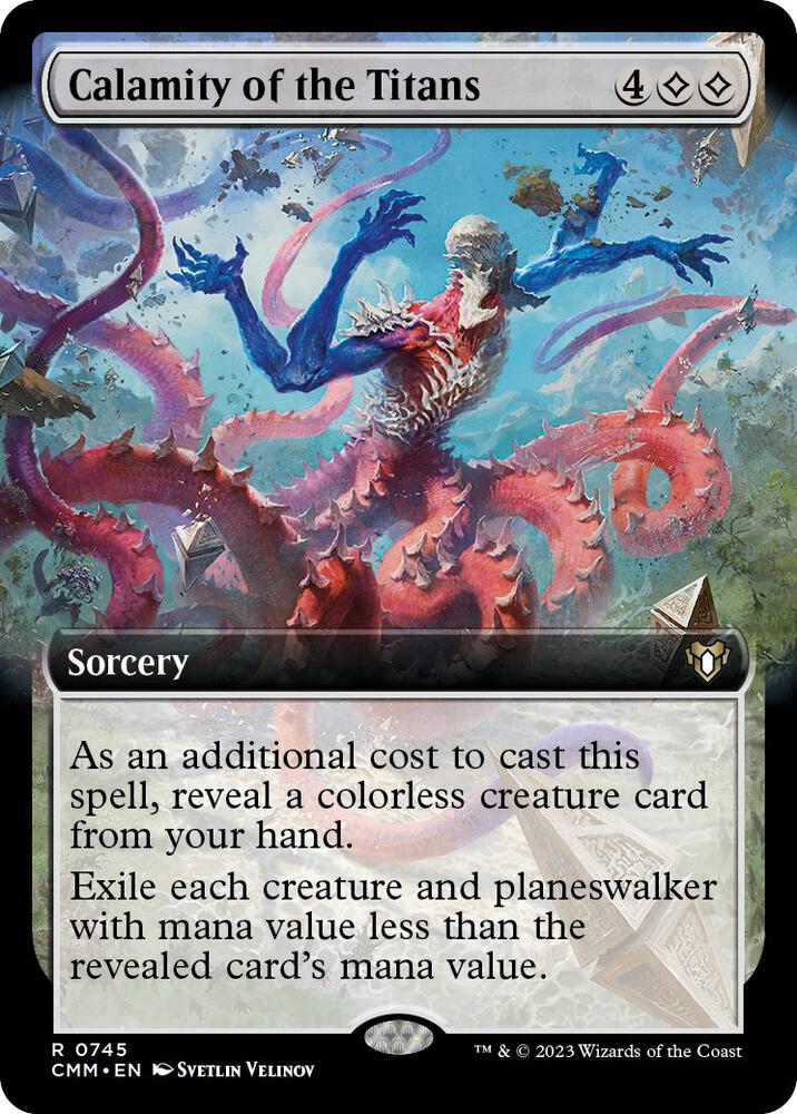 Calamity of the Titans (Extended Art) [Commander Masters] 745