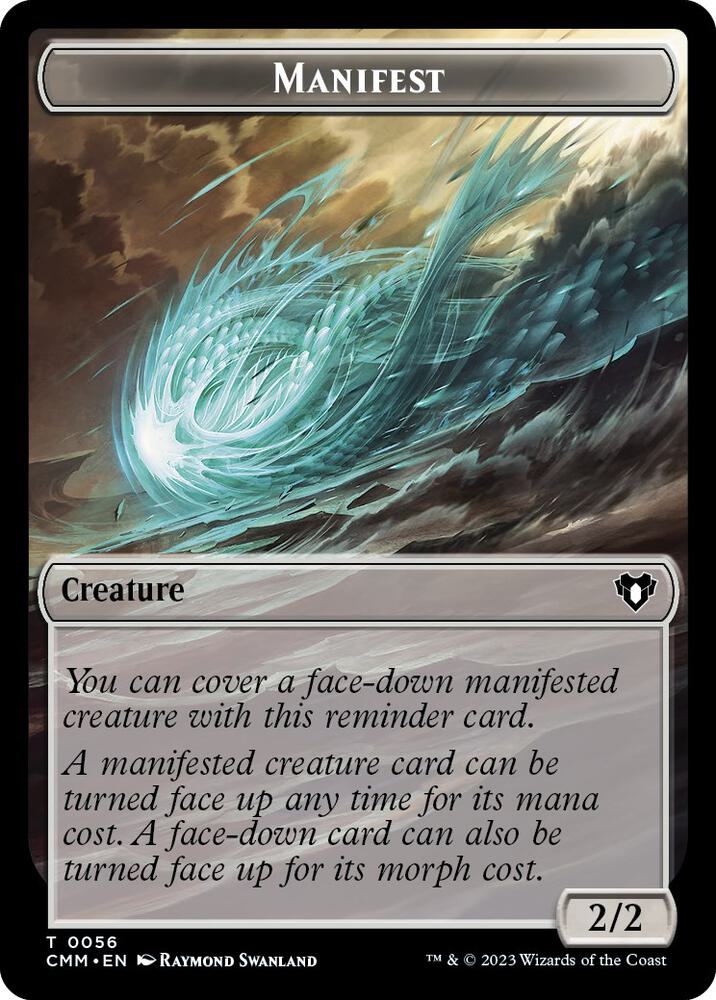 Manifest // Eldrazi Scion Double-Sided Token [Commander Masters] 56 // 2