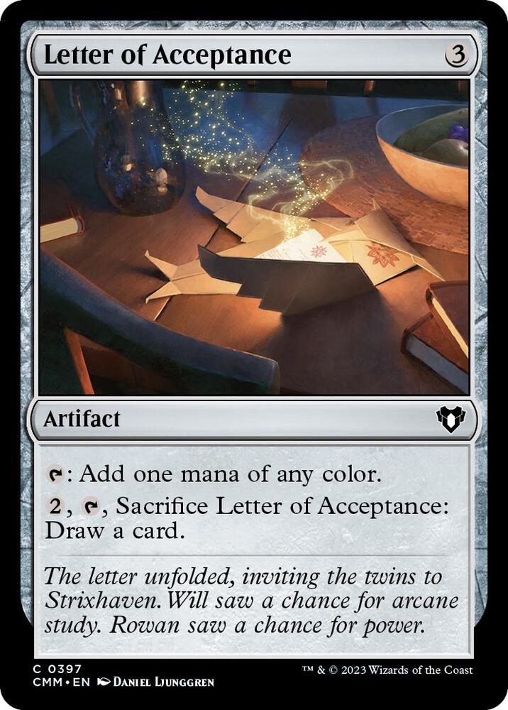 Letter of Acceptance [Commander Masters] 397