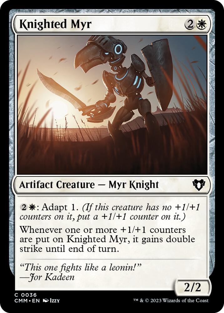 Knighted Myr [Commander Masters] 36