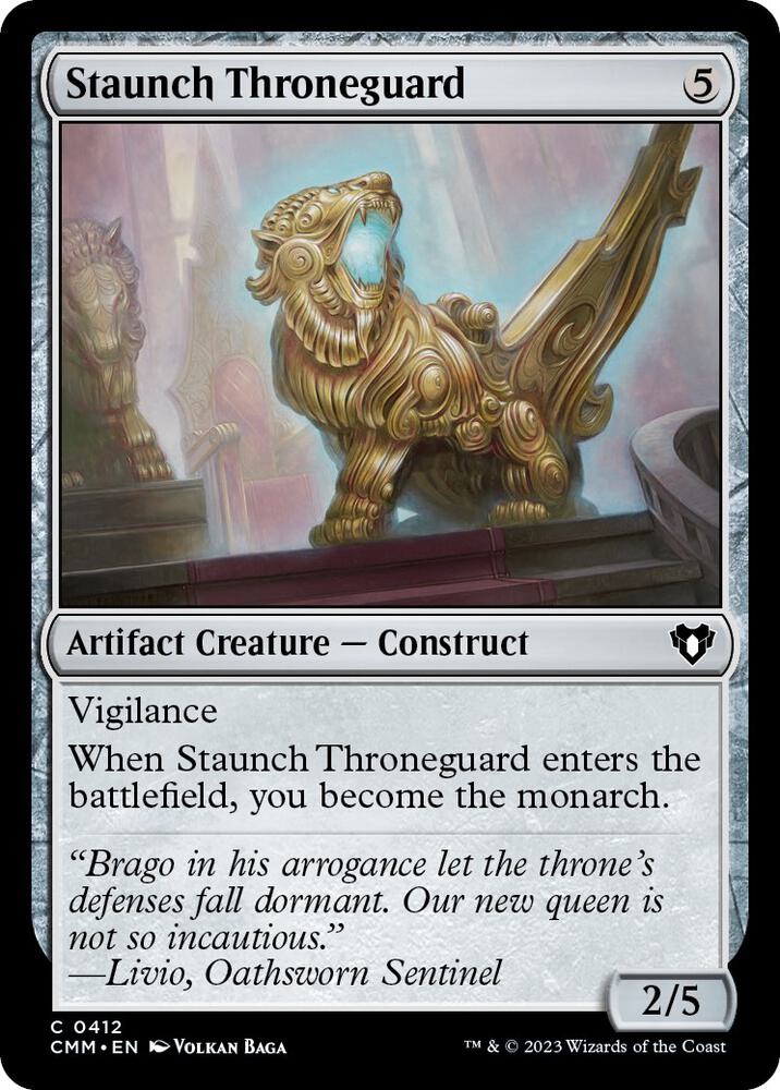 Staunch Throneguard [Commander Masters] 412