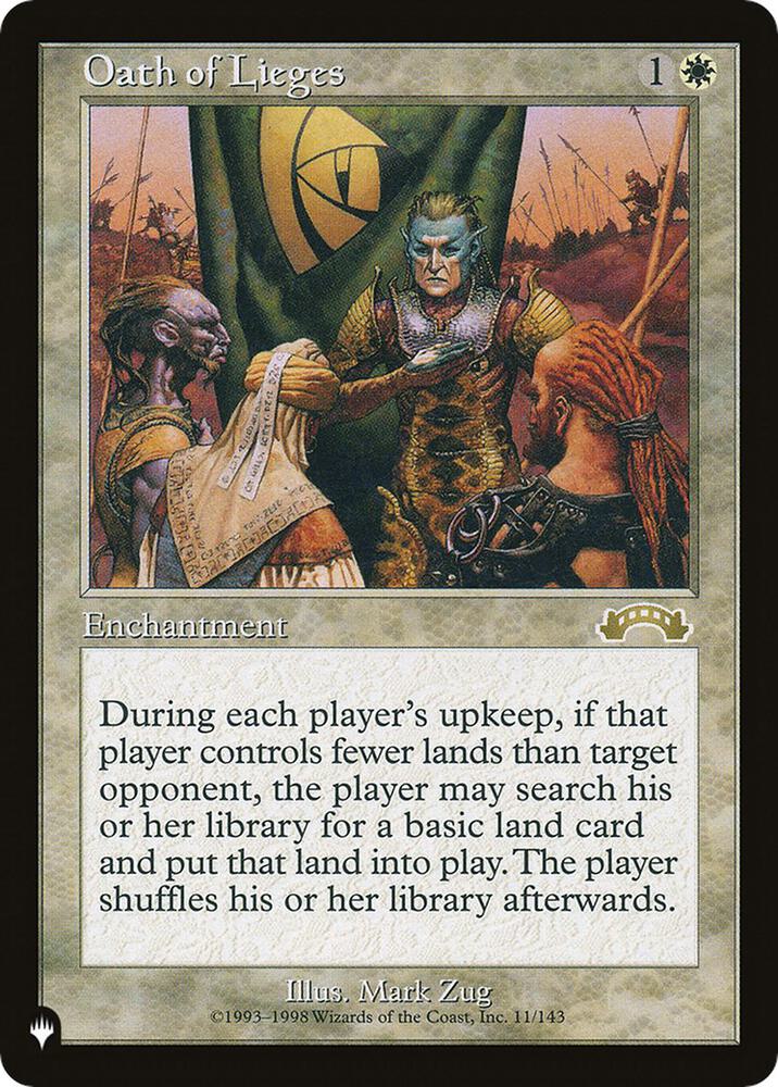 Oath of Lieges [The List Reprints] 11/143