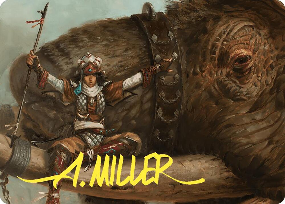Tuskguard Captain Art Card (Gold-Stamped Signature) [Art Series: Commander Masters] 16