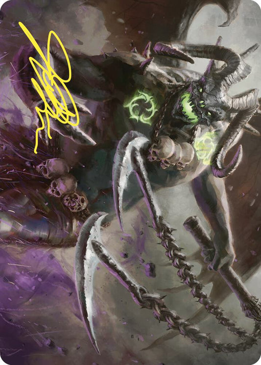 Archfiend of Despair Art Card (Gold-Stamped Signature) [Art Series: Commander Masters] 12