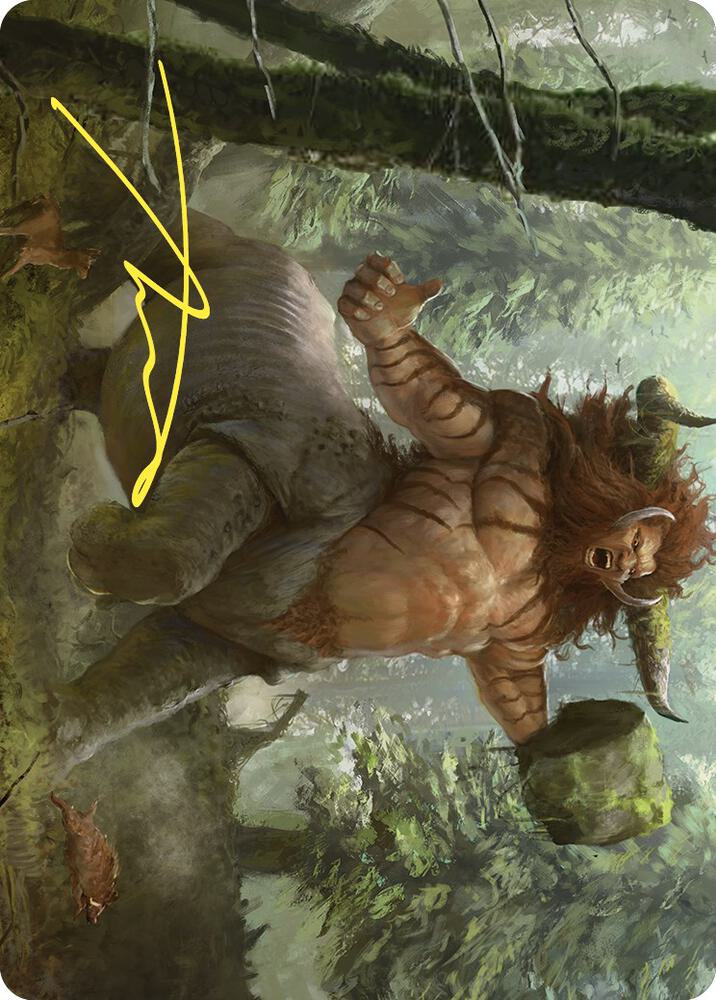 Stonehoof Chieftain Art Card (Gold-Stamped Signature) [Art Series: Commander Masters] 26