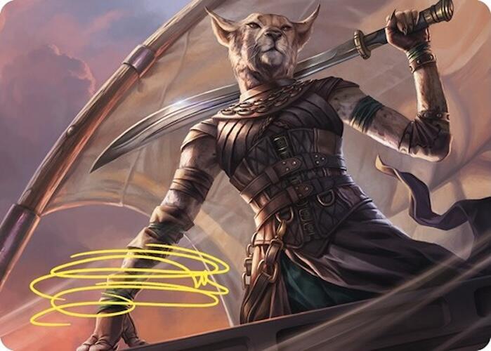 Mirri, Weatherlight Duelist Art Card (Gold-Stamped Signature) [Art Series: Commander Masters] 28