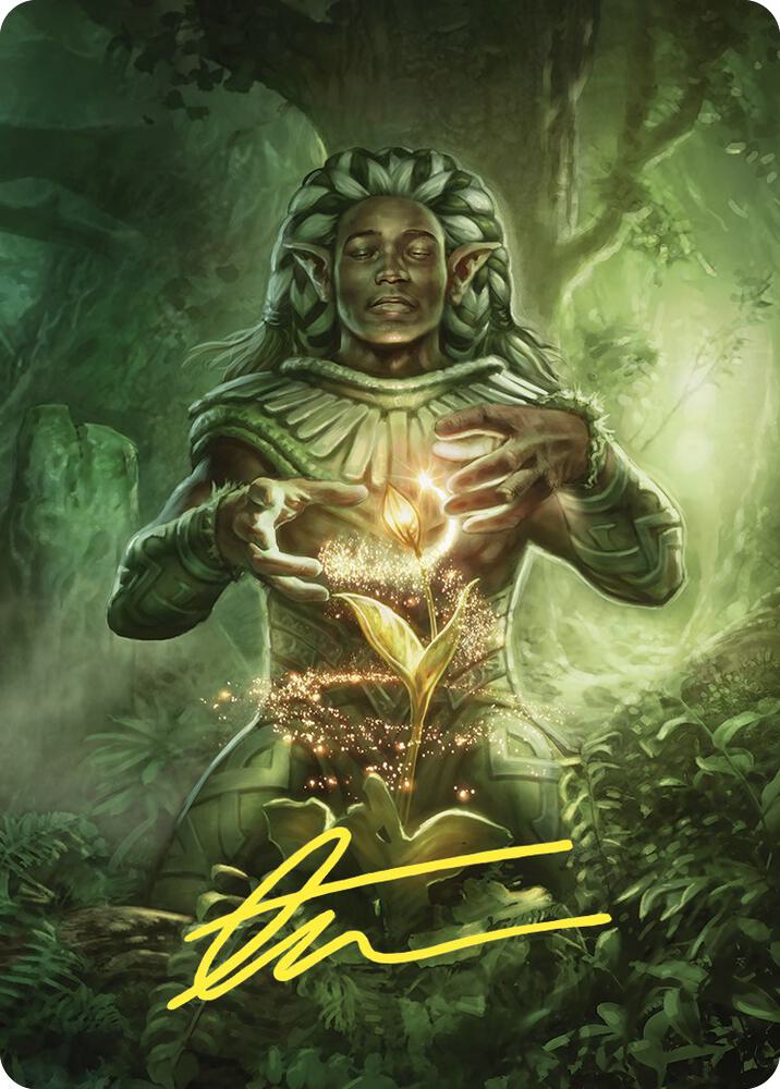 Elvish Mystic Art Card (Gold-Stamped Signature) [Art Series: Commander Masters] 41