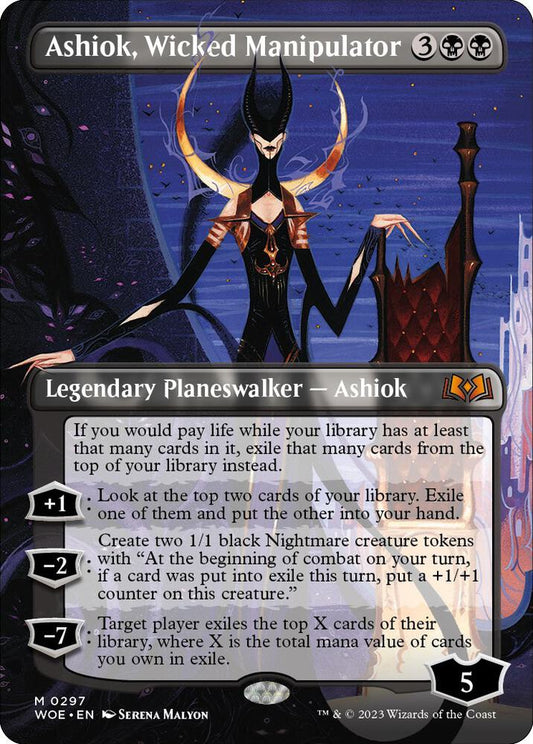 Ashiok, Wicked Manipulator (Borderless) [Wilds of Eldraine] 297