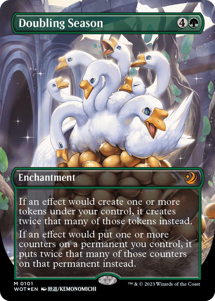Doubling Season (Anime Borderless) (Confetti Foil) [Wilds of Eldraine: Enchanting Tales] 101