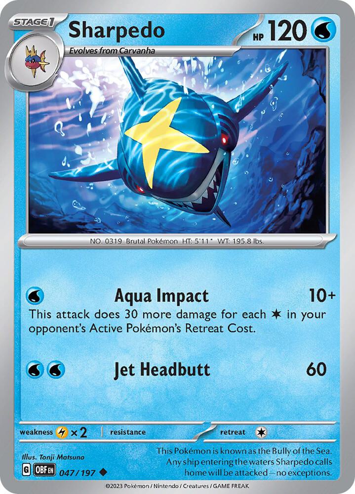 Sharpedo [SV03: Obsidian Flames] 047/197
