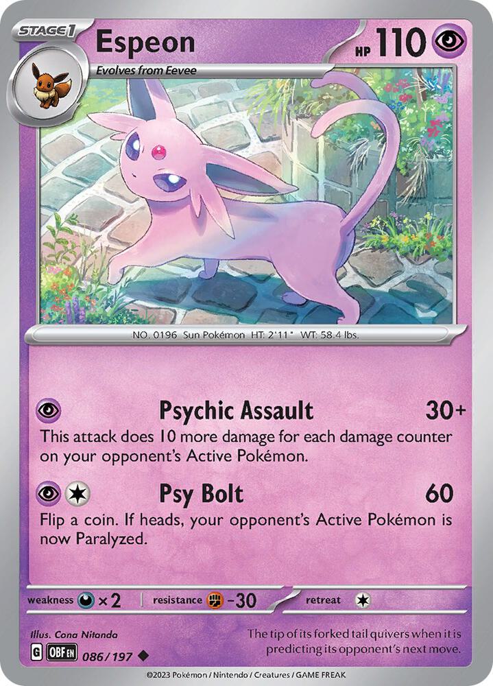Espeon [SV03: Obsidian Flames] 086/197