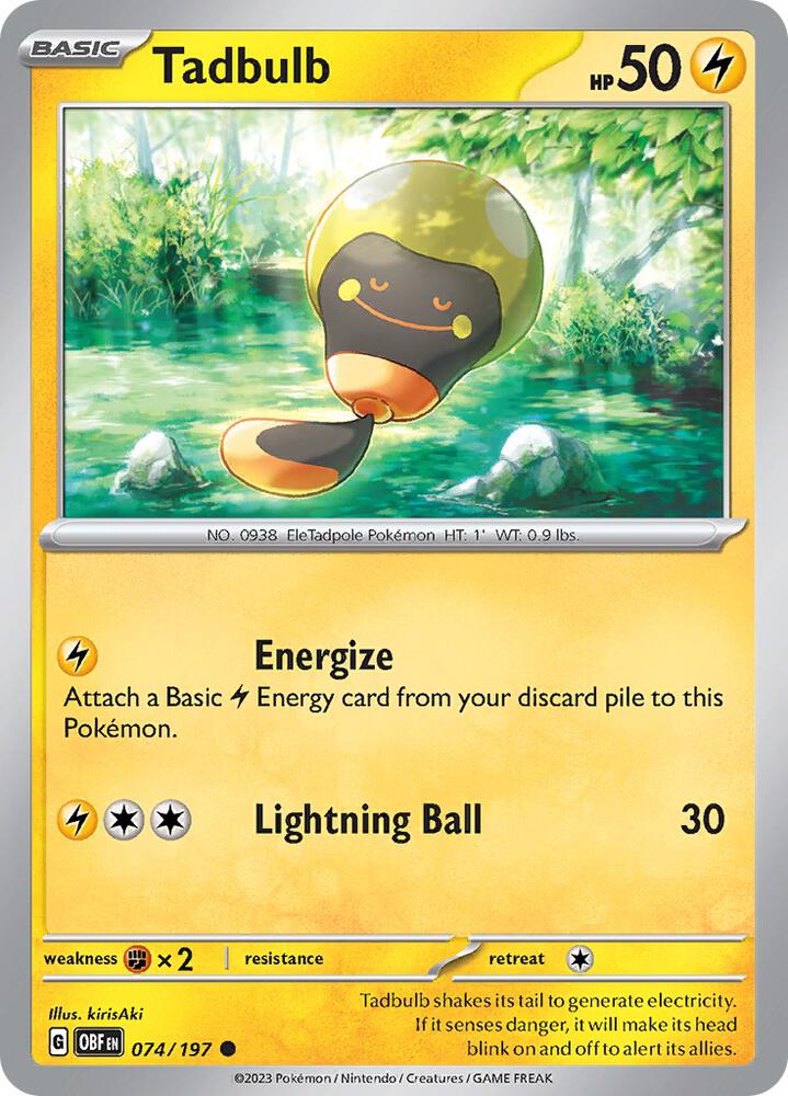 Tadbulb 074/197 [SV03: Obsidian Flames] 074/197