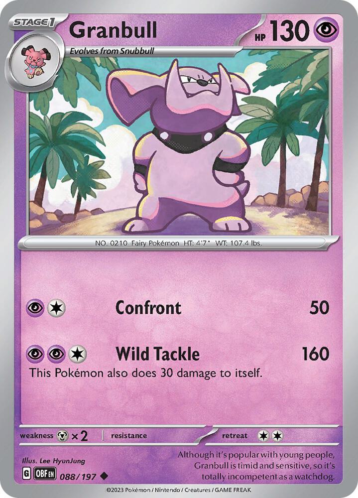 Granbull [SV03: Obsidian Flames] 088/197