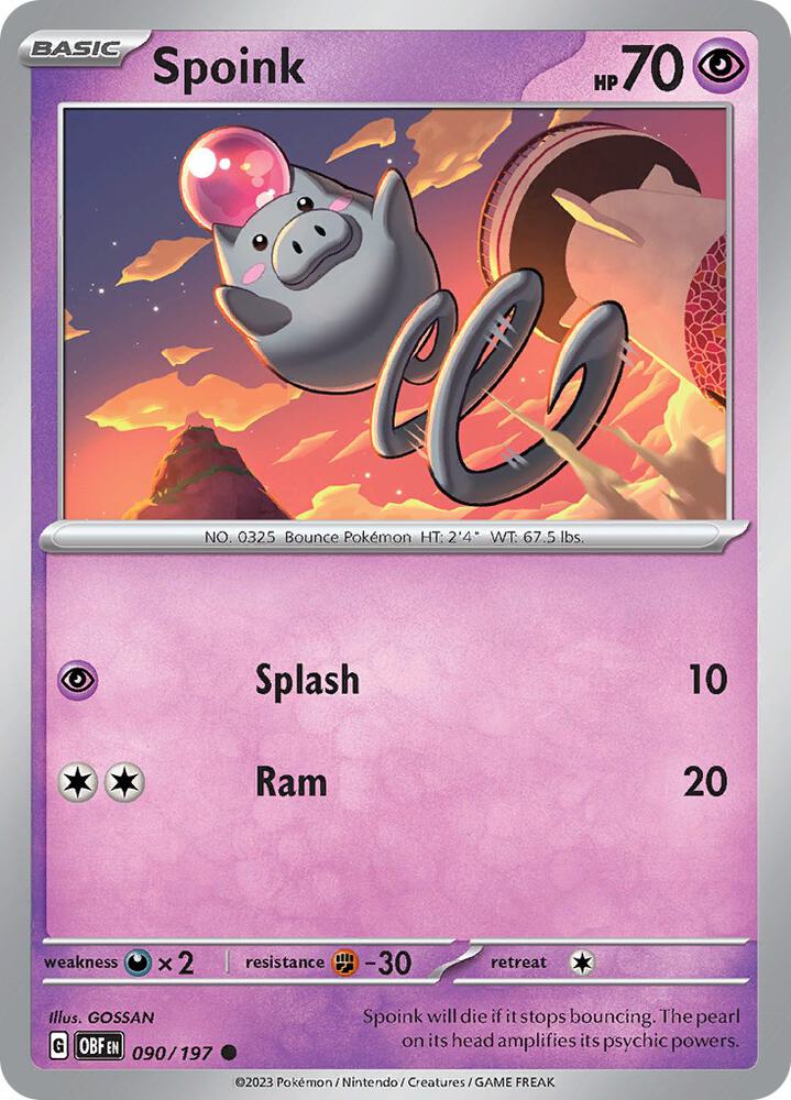 Spoink [SV03: Obsidian Flames] 090/197