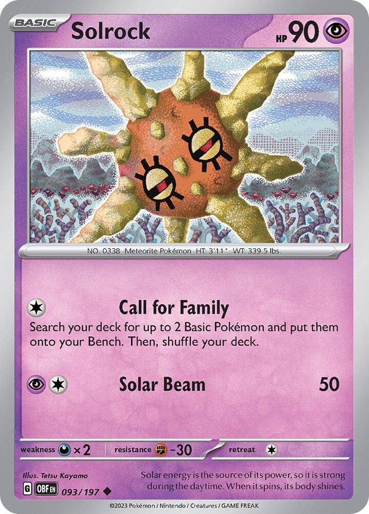 Solrock [SV03: Obsidian Flames] 093/197