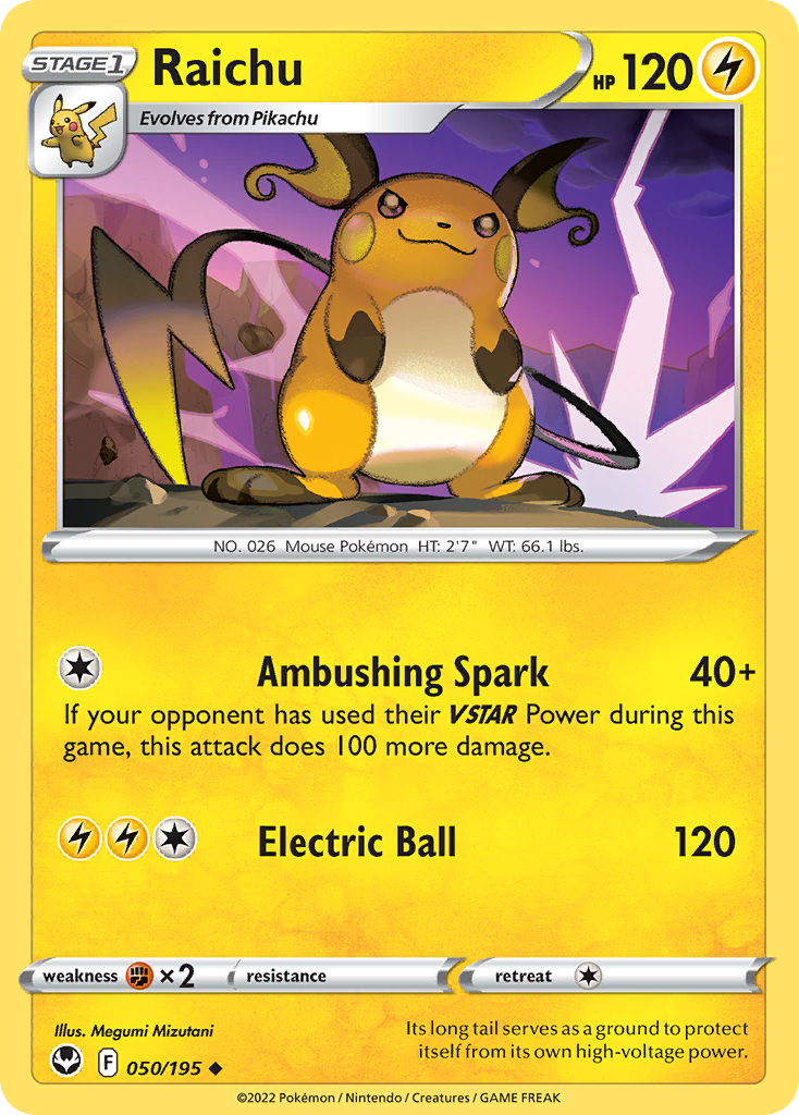 Raichu - 50/195 Silver Tempest