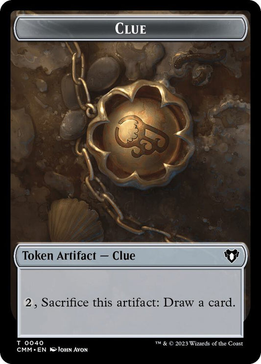 Clue // Rat Double-Sided Token [Commander Masters] 40 // 17