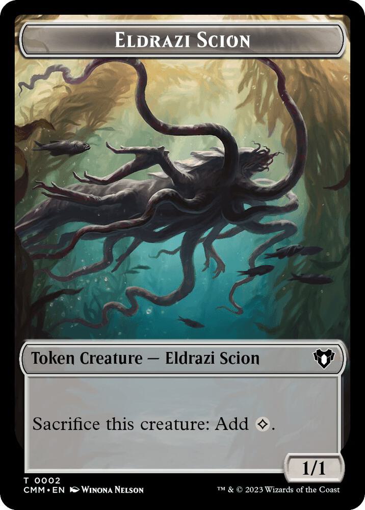 Eldrazi Scion // Phyrexian Beast Double-Sided Token [Commander Masters] 2 // 34