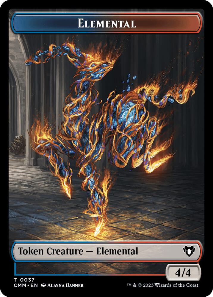 Elemental (0037) // Human Soldier Double-Sided Token [Commander Masters] 37 // 6