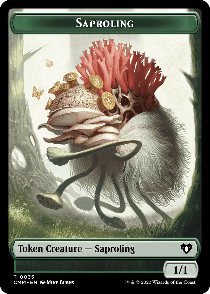Saproling // Phyrexian Germ Double-Sided Token [Commander Masters] 35 // 16