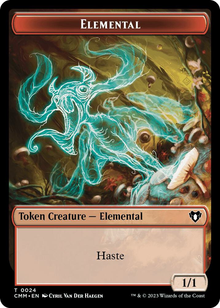 Elemental (0024) // Construct (0041) Double-Sided Token [Commander Masters] 24 // 41