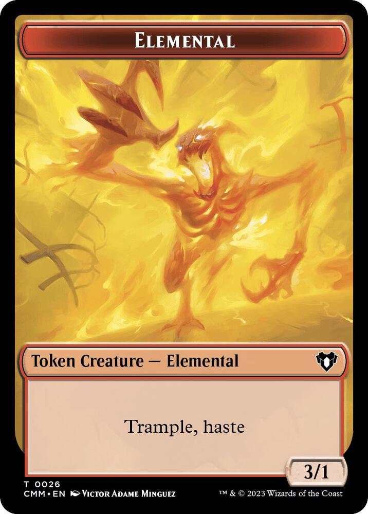 Elemental (0026) // Phyrexian Germ Double-Sided Token [Commander Masters] 26 // 16
