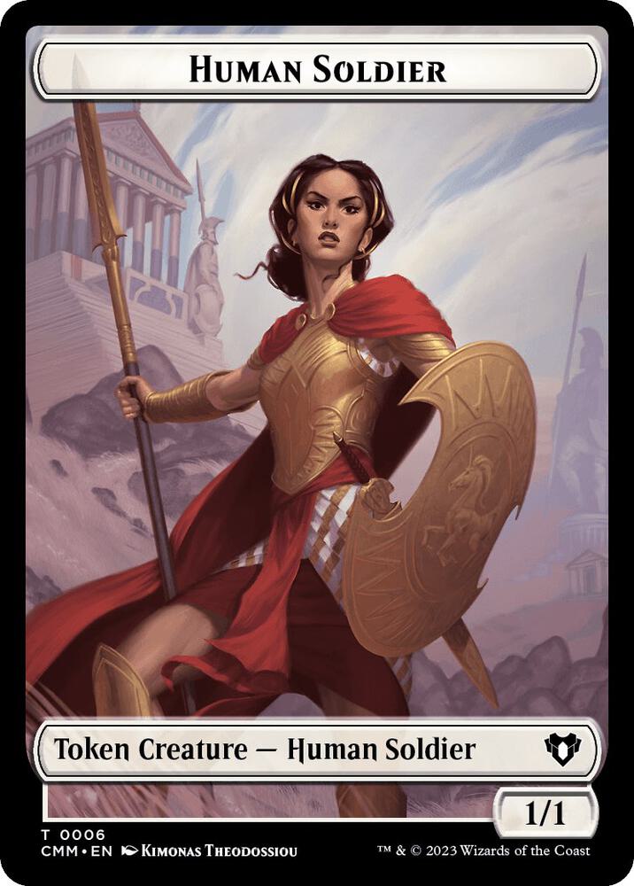 Human Soldier // Elemental (0037) Double-Sided Token [Commander Masters] 6 // 37