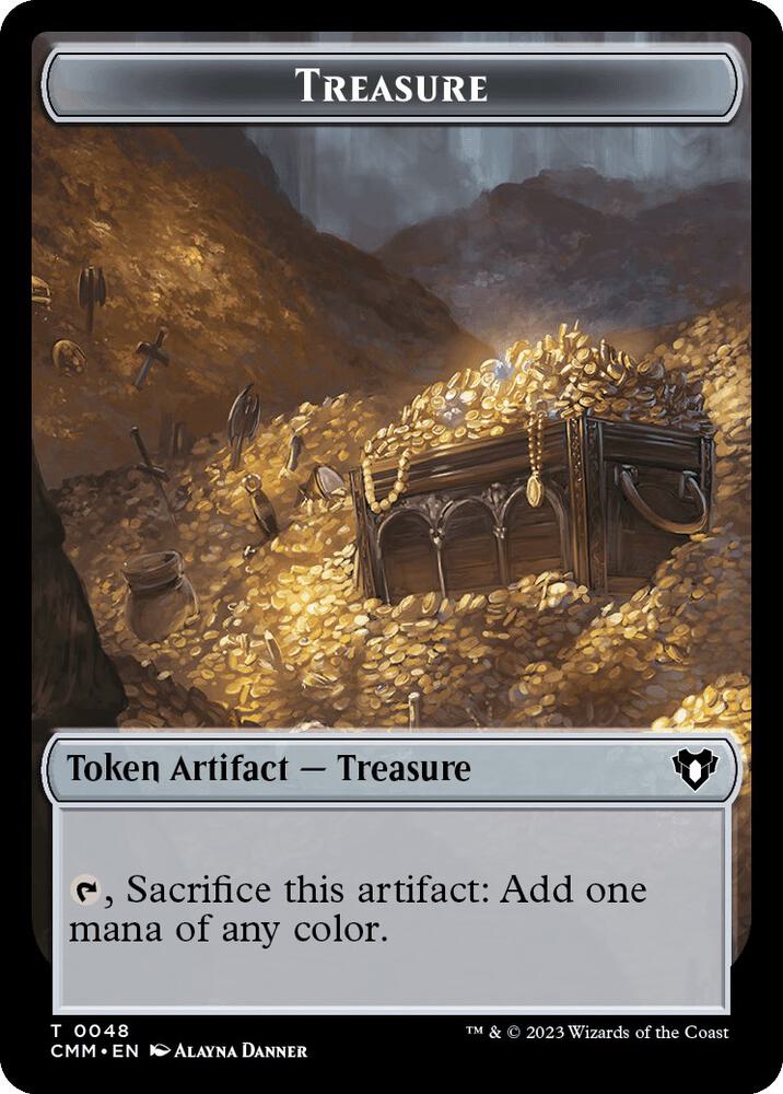 Treasure // Demon Double-Sided Token [Commander Masters] 48 // 15