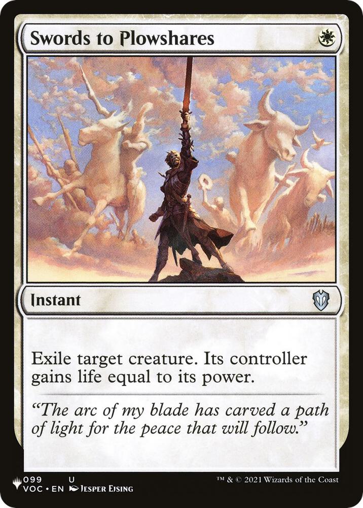Swords to Plowshares (VOC) [The List Reprints] 99