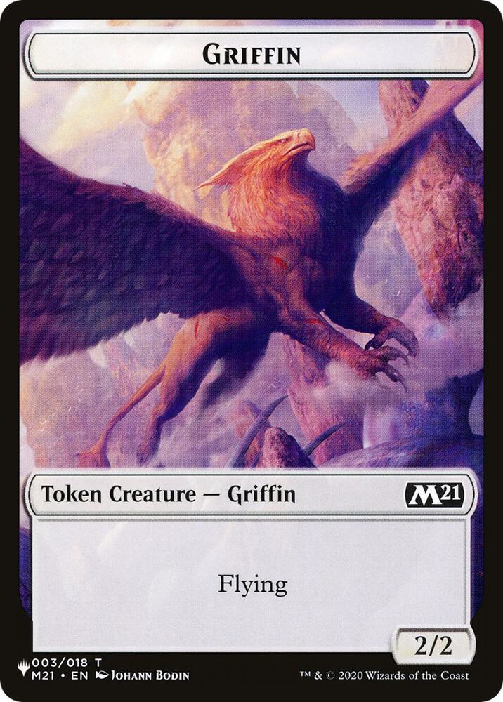 Griffin // Warrior Double-sided Token [The List Reprints] 3 // 17