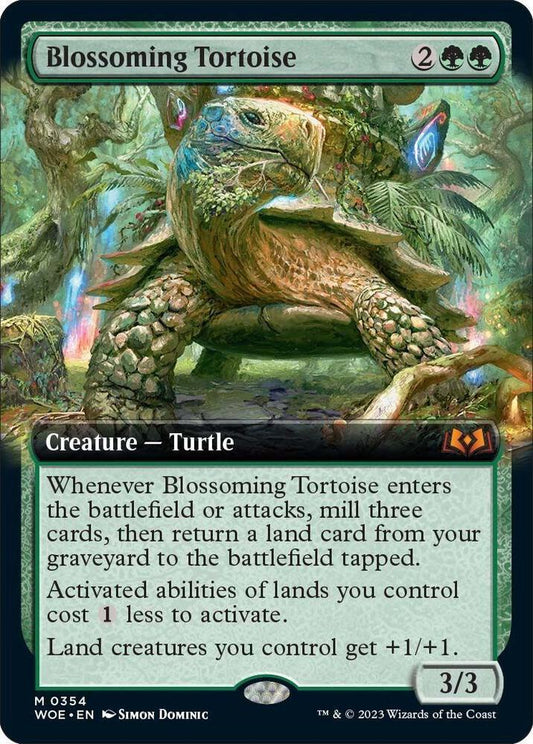 Blossoming Tortoise (Extended Art) [Wilds of Eldraine] 354