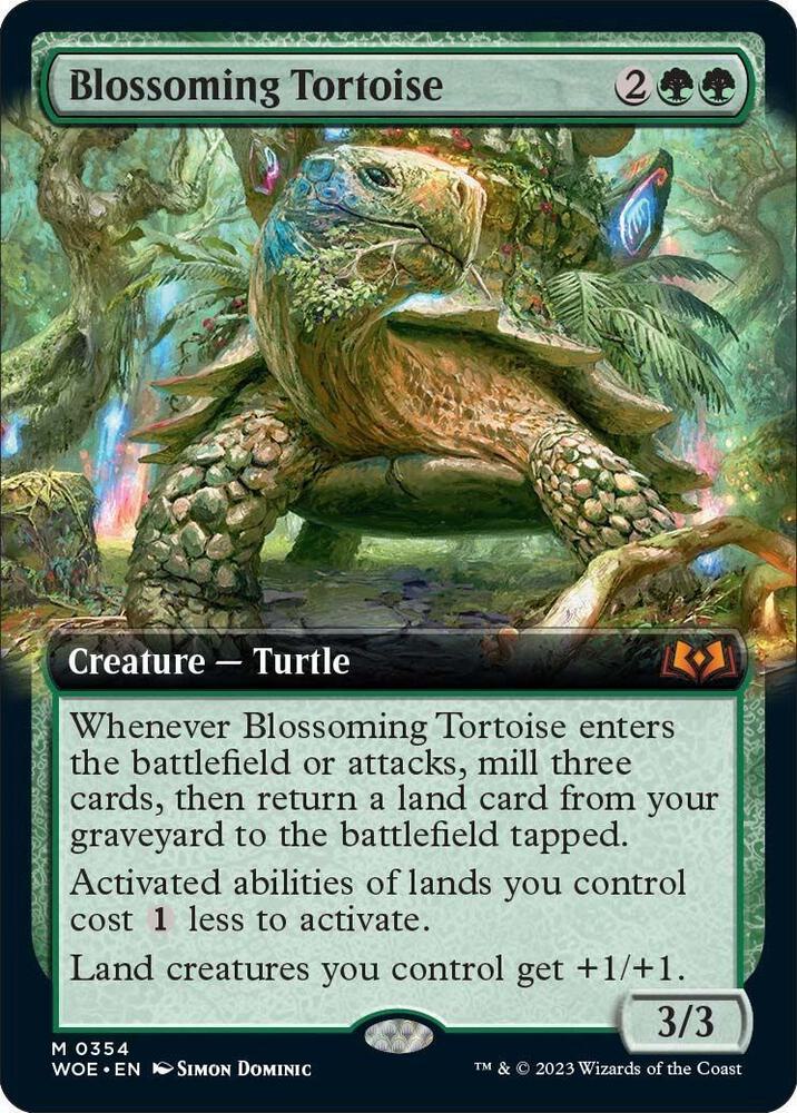 Blossoming Tortoise (Extended Art) [Wilds of Eldraine] 354