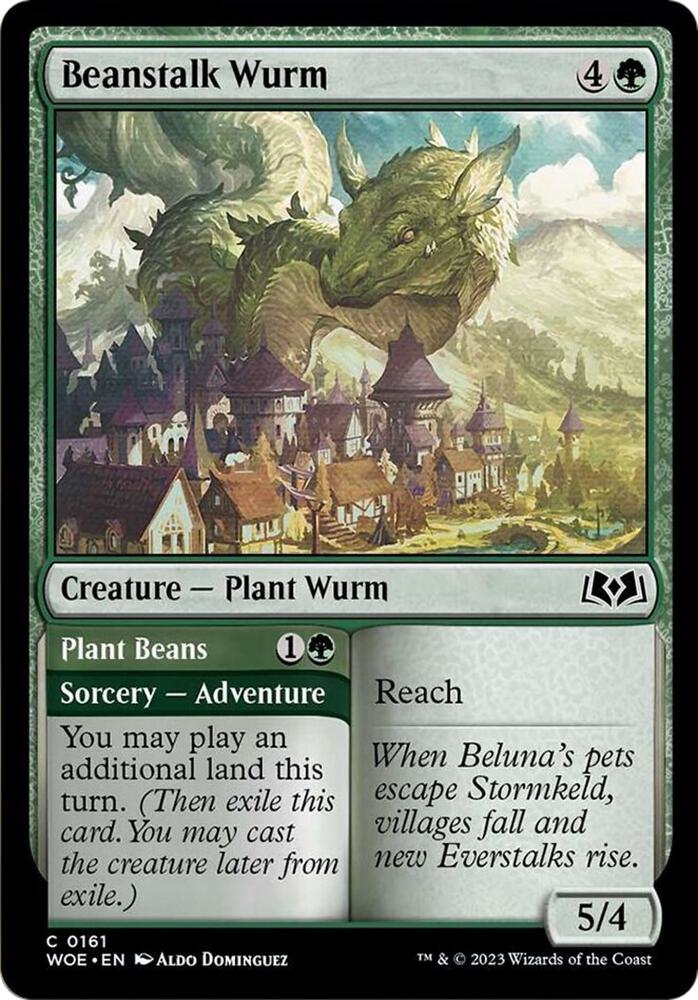 Beanstalk Wurm [Wilds of Eldraine] 161