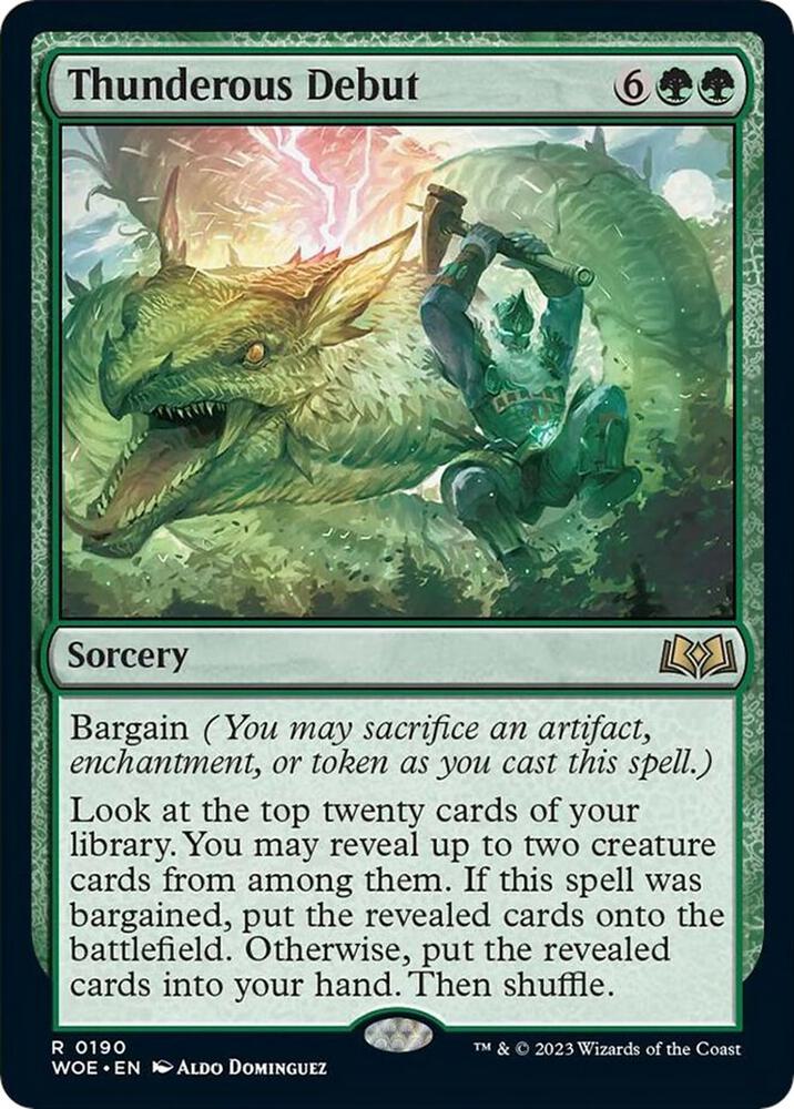 Thunderous Debut [Wilds of Eldraine] 190
