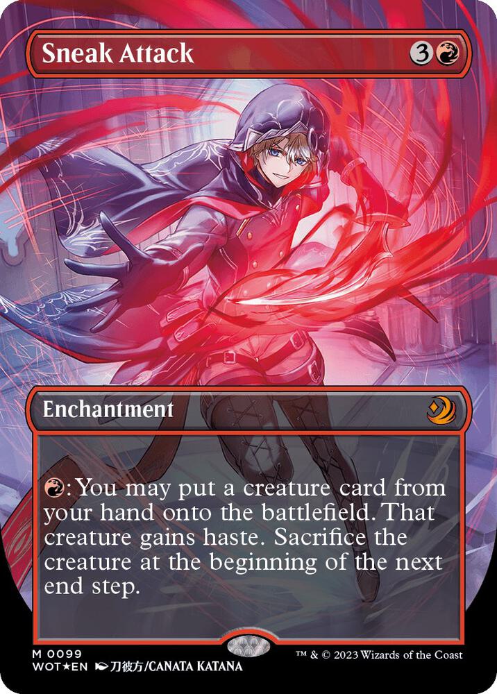 Sneak Attack (Anime Borderless) (Confetti Foil) [Wilds of Eldraine: Enchanting Tales] 99