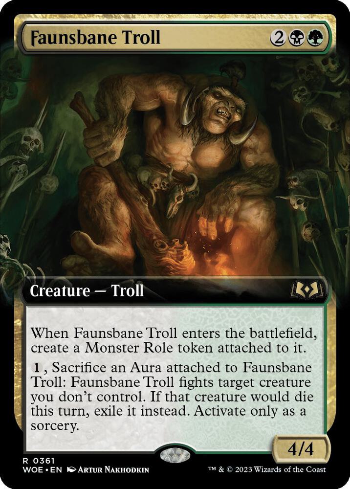 Faunsbane Troll (Extended Art) [Wilds of Eldraine] 361