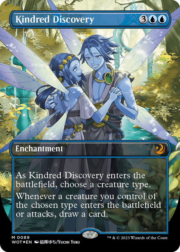 Kindred Discovery (Anime Borderless) (Confetti Foil) [Wilds of Eldraine: Enchanting Tales] 89