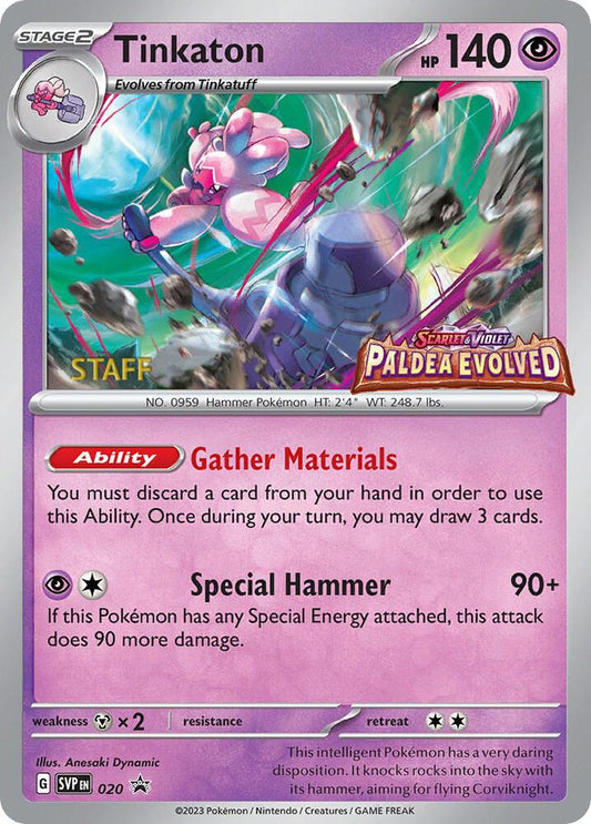 Tinkaton - 020 (Prerelease) [Staff] [SV: Scarlet & Violet Promo Cards] 020