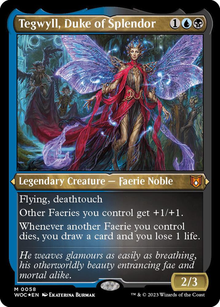 Tegwyll, Duke of Splendor (Display Commander) - Thick Stock [Commander: Wilds of Eldraine] 58